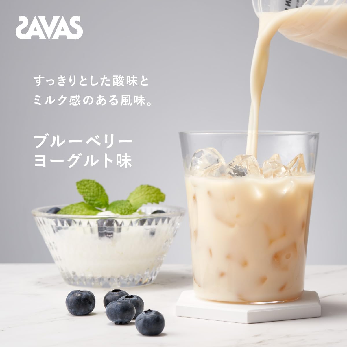 ザバス ホエイプロテイン100 マルチビタミン＆ミネラル ブルーベリーヨーグルト味 450g×10個セット(4500g)