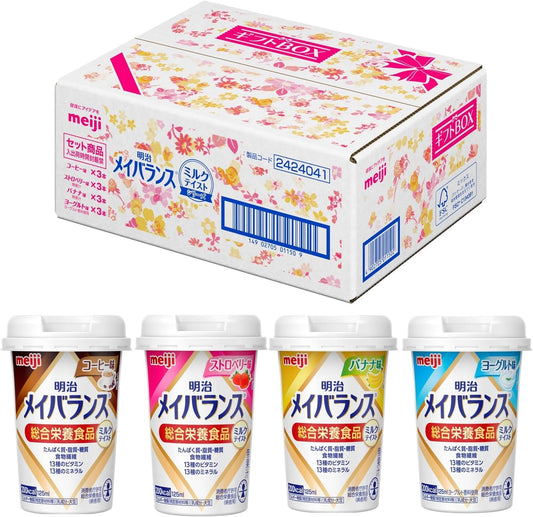 【テスト】メイバランスミニカップ ミルクテイスト ギフトBOX 125ml×12本(4種×各3本) (Copy)